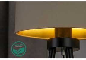 Duolla - Stolná lampa OVAL VEGAN 1xE27/15W/230V pr. 30 cm krémová