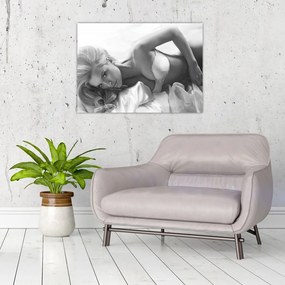 Sklenený obraz - Čiernobiele boudoir (70x50 cm)