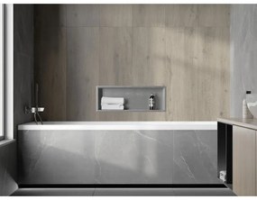 Mexen X-Wall-R, polička na zapustenie na obklad s golierom 60 x 20 cm, oceľová, 1910602010