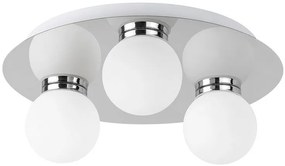 Rabalux Prisadené stropné svietidlo do kúpeľne Becca 3x28W | G9 | IP44 - chróm