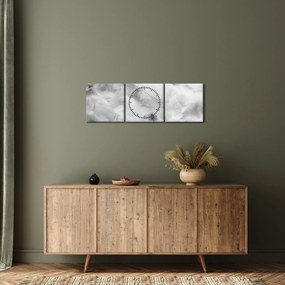 Obraz - Oblaky perie (s hodinami) (90x30 cm)