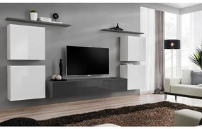 Obývacia stena Switch IV Biely/Grafit