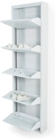 Biela kovová výklopná skrinka na topánky 50x169x15 cm Billy – Spinder Design