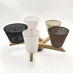 Brilagi - LED  Prisadený luster ANTHONY 5xE14/40W/230V dub