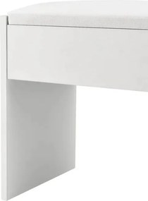 Taburet biely ku kozmetickému stolíku 42 cm s čalúnením