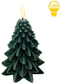 Vánoční LED dekorativní svíčka Nikolao Trh 15 cm zelená