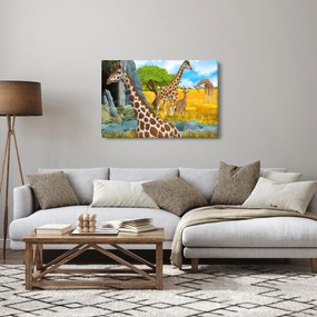 Obraz - Žirafia rodina (90x60 cm)
