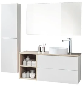 Mereo, Mereo Aira, kúpeľňová skrinka 121 cm, Multidecor, Dub Wotan, MER-CN793SDWOT