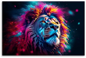 Gario Obraz na plátne Majestátny farebný lev Rozmery: 60 x 40 cm