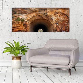 Obraz - tunel v skale (120x50 cm)