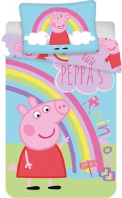 Jerry Fabrics Obliečky do postieľky 100x135 + 40x60 cm - Prasiatko Peppa "PEP016"