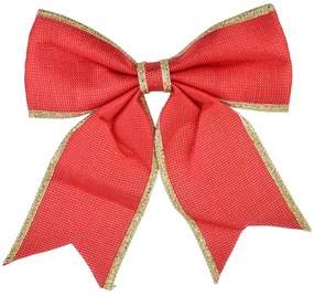 Vianočná dekoratívna mašľa Santa Lila 24,5x26 cm červená