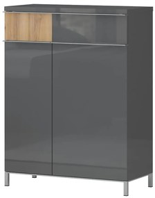 Komoda Onyx Cpl21 lakovaná Pacific Walnut/Anthracite
