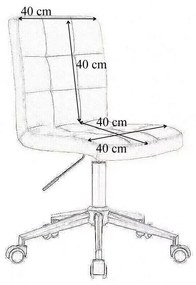LuxuryForm DESIGN Stolička TOLEDO VELUR na striebornej podstave s kolieskami - žltá