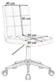 LuxuryForm DESIGN Stolička TOLEDO VELUR na striebornej podstave s kolieskami - žltá