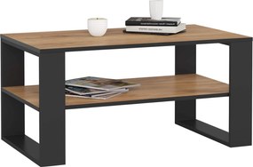 Konferenčný stolík DOMI II dub remeselný zlatý/čierny