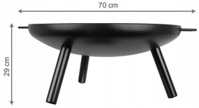 Kaminer 9795 Záhradné ohnisko 60 cm čierne