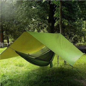 3x3 metrová, vodotesná plachta na kempovanie, s darčekovým prenosným obalom
