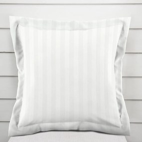 Biante Damašková obliečka na vankúš s lemom Atlas Grádl DM-011 Biela - pásiky 2 cm 45 x 45 cm