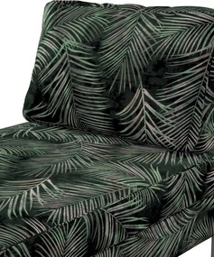 Poťah na ležadlo Karlstad, krátky farba produktu zelená látka zamatová, vzorované