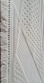 Moderný koberec v boho štýle TWIST CREAM 30629A – krémová a béž Rozmer: 60x100 cm