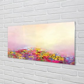 Obraz na skle Obrázok kvety neba 100x50 cm