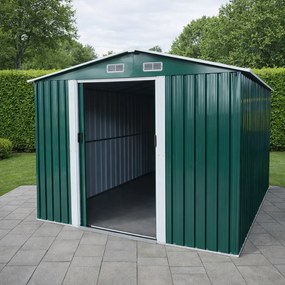 Záhradný domček BestBerg BBSH-1208GR / 10,1 m² / 389 x 260 x 202 cm / zelená