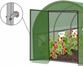 GARDEN LINE 3-segmentový fóliový záhradný tunel 3x2x2m s otváracími dverami TUN3941