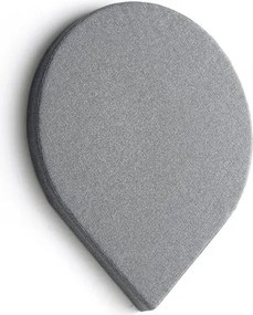 Akustický panel POLY, tvar kvapky, 725x600x56 mm, nástenný, svetlošedá