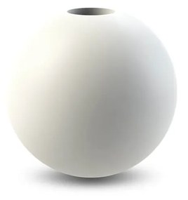 Drevený svietnik Cooee BALL White 8 cm - 2. akosť