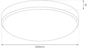 LED Kúpeľňové stropné svietidlo MAYA LED/15W/230V pr. 33 cm IP44 čierna