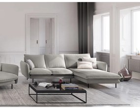 Svetlosivá rohová pohovka Cosmopolitan Design Vienna, pravý roh