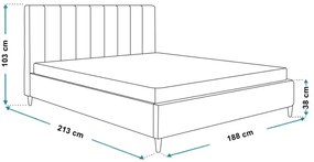 Čalúnená manželská posteľ AVRIL 180 x 200