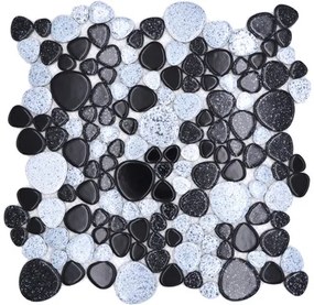 Keramická mozaika XKM 33 čierna/biela 30 x 30 cm