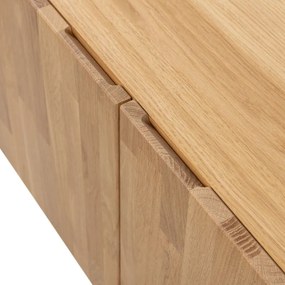 TV stolík z dubového dreva v prírodnej farbe 180x56x46 cm Bono – WOOOD