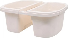 BAMA Závesný kvetináč na zábradlie KLUNIA, 40 cm, farba krémová Množstvo: 2 ks