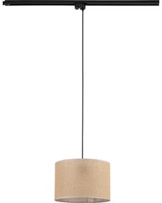 Luster na lanku do lištového systému TRACER 1xE27/15W/230V pr. 30 cm čierna/hnedá