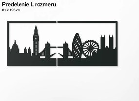 drevko Obraz Londýn Rozmer obrazu: 37 x 89 cm, Farba dekorácie: Čierna