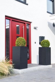 Kvetináč BLOCK, sklolaminát, výška 80 cm, antracit, outlet