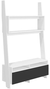 TV stolík Rack biely/čierny