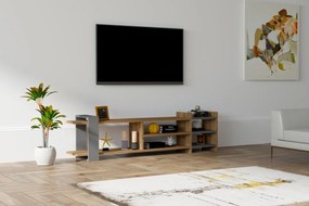 TV stolík ZEYNA 156 cm antracitový/orech