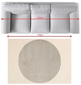 Koberec Sevilla paper white/grey 120x170cm