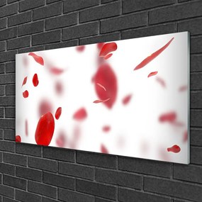 Obraz na skle Ruže plátky 125x50 cm