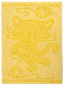 Profod Detský uterák Cat yellow, 30 x 50 cm