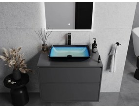 Mexen Megan, sklenené umývadlo na dosku 56 x 36 x 11 cm, modrá, 24135647