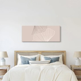 Obraz - Béžové listy N⁰2 (120x50 cm)