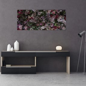 Obraz - Kvetinový múr (120x50 cm)