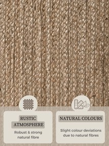 Hanse Home, Kusový koberec Jute Braided 106006 Grey Brown ovál, 160x230 ovál, hnedá, chodba / predsieň