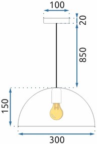 Toolight Toolight, závesná lampa APP911-1CP Marble, imitácia kameňa, OSW-06620