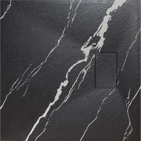 Besco Štvorcová sprchová vanička z SMC kompozitu VEXO MARBLE BLACK SQ 80x80 (90x90) BESCO-Rozmery: 80x80